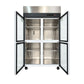 4 puertas Vidrio Dual Congelador Refrigerador Industrial